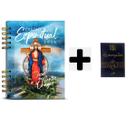 Kit livros fisíco, Diário Espiritual 2026 Capa Terra Prometida, Pe. Reginaldo Manzotti + Bíblia Pastoral - Mini Livro
