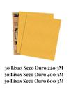 Kit Lixa seco ouro 3M (30) 200, (30) 400 E (30) 600