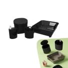 Kit Lixeira 2,5L Escorredor De Louças Talheres Dispenser Porta Detergente - 99256 Coza