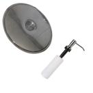 Kit Lixeira 25x30cm 8lts E Dosador De Embutir No Granito Inox 304