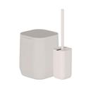 Kit Lixeira 6l + Escova Sanitária Suspensa Aura Bege Ou