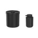 Kit Lixeira Bold 6L Preto + Porta Sabonete - Ou