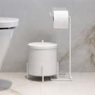 Kit Lixeira Branca 6 L e Porta Papel Branco Level Kit Lixeira Branca 6 L e Porta Papel Branco Level