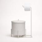 Kit Lixeira Branca 6 L e Porta Papel Branco Level