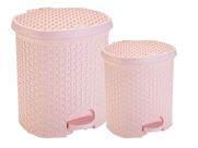 Kit Lixeira Cesto Plástica15 L + 6 L Pedal Banheiro Cozinha