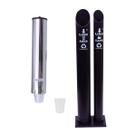Kit Lixeira Dupla Água Café PVC E Porta Copos 200ML Inox