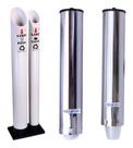 Kit Lixeira Dupla C/ Suporte Copo Descartável Água Café Inox Kit Lixeira Dupla C/ Suporte Copo Descartável Água Café Inox