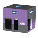 Kit Lixeira e Escova Ágata Preto Mor Kit Lixeira e Escova Ágata Preto Mor