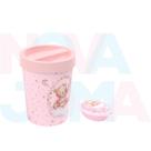 Kit Lixeira E Saboneteira Ursa Rosa- Plasutil