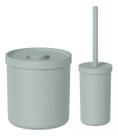 Kit Lixeira + Escova Sanitária Bold Para Banheiro Verde Ou Martiplast