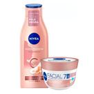 Kit Loção Hidratante Nivea Beleza Radiante 200ml+Creme Facial Nivea Beleza Radiante Pele Negra 100g