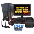 Kit Loja Pdv I7 ssd480 16GB RAM + Tela + Leitor + impressora