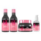 Kit Lokenzzi Liso Perfeito Shampoo + Cond + Mascara + Serum