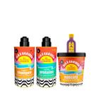 Kit Lola Ela é Carioca Sh 500ml + Masc 450ml + Proteína 500ml + Pinga! Óleo Açaí e Pracaxi 50ml