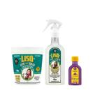 Kit Lola Liso Leve e Solto Masc 230ml + Spray 200ml + Pinga! Óleo Açaí e Pracaxi 50ml