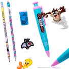Kit Looney Tunes Com Lápis, Caneta, Borracha E Apontador