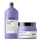 Kit loreal blondifier gloss shampoo 1500ml + mascara 500 gr