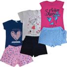 Kit Lote 3 Conjuntos Infantil Menina 6 Peças Roupa Infantil 1 ao 10