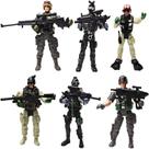 Kit Lote Bonecos Soldados Guerreiros Action Figure 10 Cm k7 Kit Lote Bonecos Soldados Guerreiros Action Figure 10 Cm k7