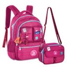 Kit Luluca Mochila Costas + Lancheira Transversal Roxo KIT24636