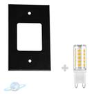 Kit Luminária Balizador Preto de Embutir 4x2 C/ Lâmpada G9 5w BQ