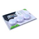 Kit luminária com 3 lâmpadas de led spot sem fio + controle remoto