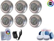 Kit luminaria led piscina inox - 06 led 15w rgb + central touch + fonte Kit luminaria led piscina inox - 06 led 15w rgb + central touch + fonte
