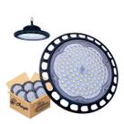 Kit Luminária Led Ufo Highbay 100w Redondo Galpão Industrial Branco Frio 6500K Bivolt