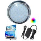 Kit LUMINARIA PARA PISCINA HIPER LED 15W INOX 316 RGB ROSCA