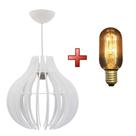 Kit luminária pendente ana maria com lâmpada filamento carbono