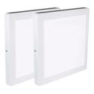Kit Luminária Plafon LED Quadrado de Sobrepor 18W - 6500K Com 2 Unidades (520,0014) - Noll LED