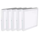 Kit Luminária Plafon LED Quadrado de Sobrepor 24W - 3000K Com 5 Unidades (520,0055) - Noll LED