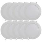 Kit Luminária Plafon LED Redondo de Embutir 18W - 6500K Com 10 Unidades (520,0008) - Noll LED
