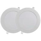 Kit Luminária Plafon LED Redondo de Embutir 18W - 6500K Com 2 Unidades (520,0008) - Noll LED
