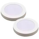 Kit Luminária Plafon LED Redondo de Sobrepor 24W - 6500K Com 2 Unidades (520,0013) - Noll LED
