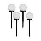Kit Luminárias Led Baliza Solar 8 horas de operação Jardim Área Externa Redonda 2UN 4UN 6UN 8UN