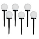 Kit Luminárias Led Baliza Solar 8 horas de operação Jardim Área Externa Redonda 2UN 4UN 6UN 8UN