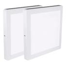 Kit Luminárias Plafon LED Quadrado de Sobrepor 18W - 3000K Com 2 Unidades (520,0053) - Noll LED