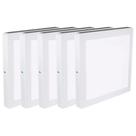 Kit Luminárias Plafon LED Quadrado de Sobrepor 18W - 3000K Com 5 Unidades (520,0053) - Noll LED