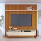 Kit Luna Painel e Rack com Painel Cinamomo/Off-White