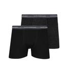 Kit Lupo 2 Cuecas Boxer De Algodão 00523 Preto/Mescla