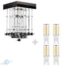 Kit Lustre Cristal Redondo Plafon Quadrado 20cm C/ Lâmpada G9 5w BQ Kit Lustre Cristal Redondo Plafon Quadrado 20cm C/ Lâmpada G9 5w BQ
