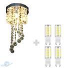 Kit Lustre Cristal Redondo Plafon Redondo 25cm C/ Lâmpada G9 5w BF Kit Lustre Cristal Redondo Plafon Redondo 25cm C/ Lâmpada G9 5w BF