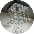 Kit Lustre De Cristal Para Lavabo Hall com Lâmpada Inclusa