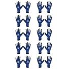 Kit Luva Algodao Palma Azul Nitrilica G 09 NBR Wave Pro 10 Pares - KALIPSO