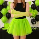 Kit Luva Arrastão + Saia de Tule 40 cm, Festas, Aniversários, Eventos, Carnaval