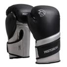 Kit Luva Boxe/Muay Thai Pretorian Bandagem & Bucal Elite Prata 12OZ