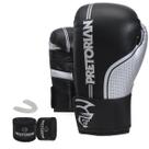 Kit Luva de Boxe e Muay Thai Pretorian First FX1 - Preto e Prata
