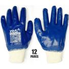 Kit Luva Nitrilica Vdbnit Punho Malha Azul Tam Eg 12 Pares - Volk Do Brasil