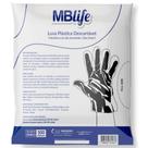 KIT_Luva Plástica Polietileno MB LIFE pacote com 100 unidades - kit c/ 100 pcts